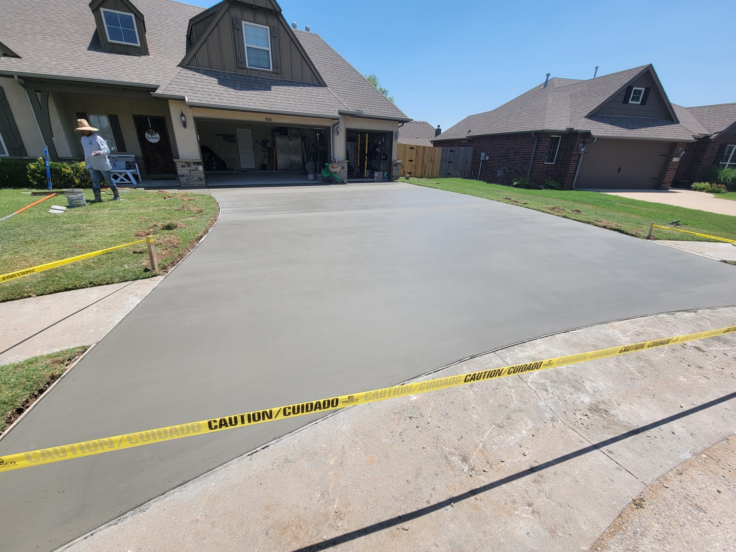 concrete driveways installed tulsa ok